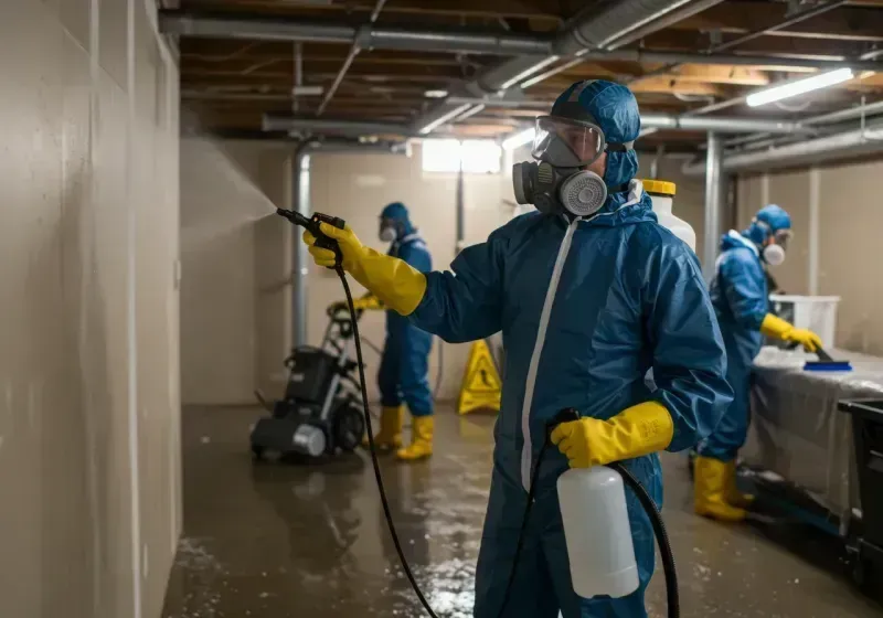 Basement Sanitization and Antimicrobial Treatment process in Custer County, NE